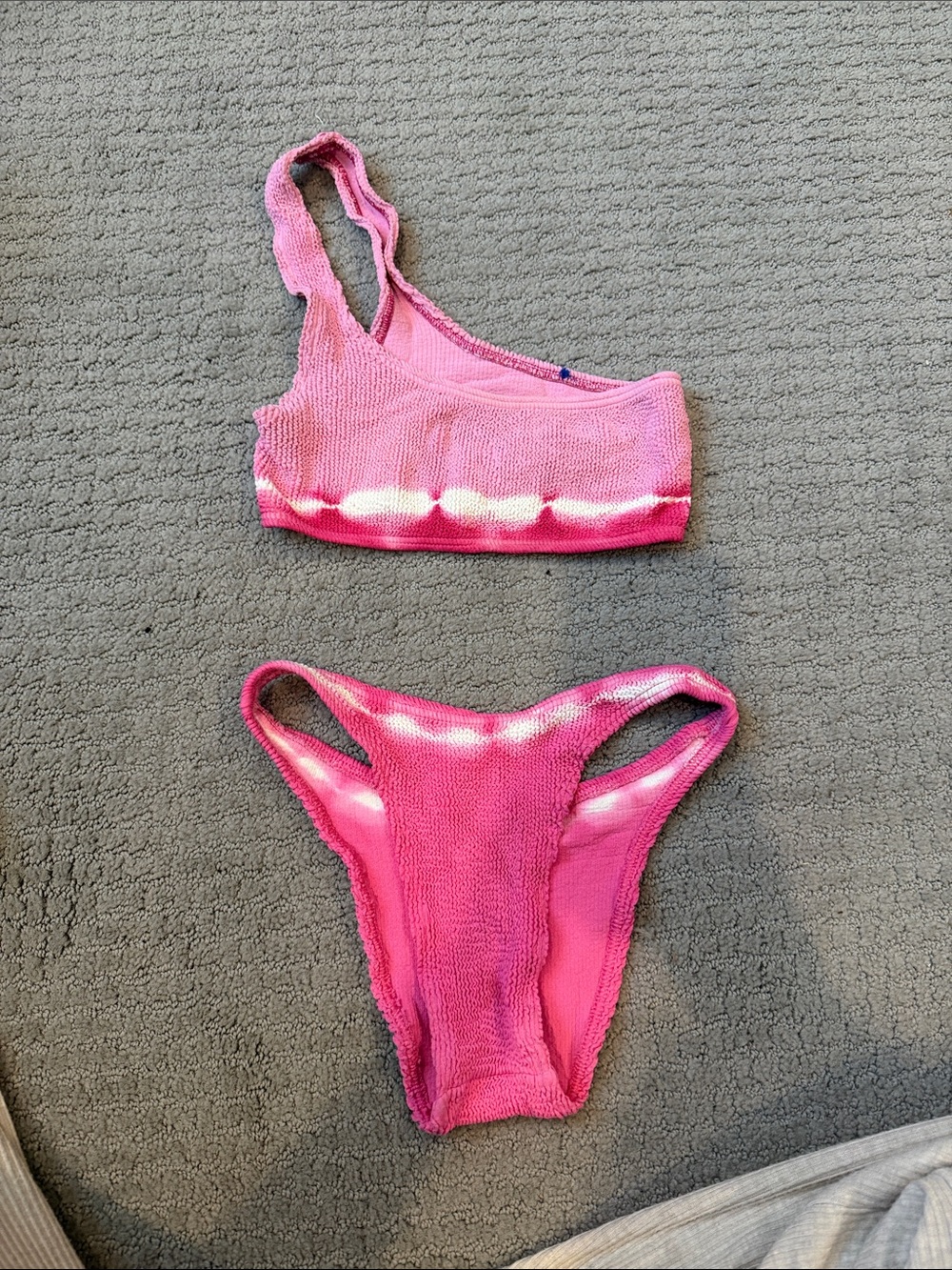 Pink Bond Eye Two-Piece Swim Set - Tie-Dye Detail